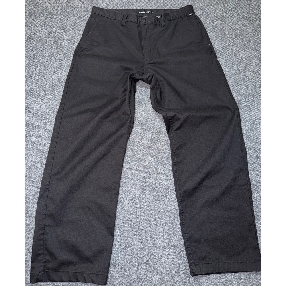 VANS Loose Fit Chino Black Men's Straight Leg Casual Pants 36x32